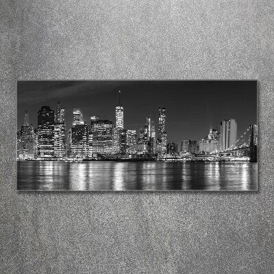 Quadro in vetro acrilico Manhattan di notte