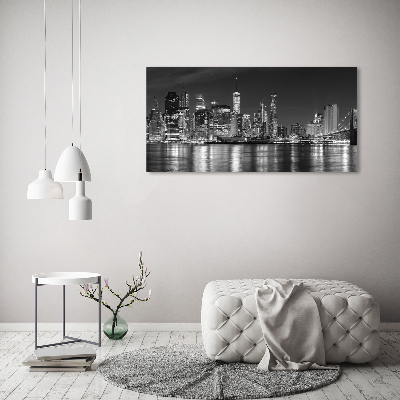 Quadro in vetro acrilico Manhattan di notte