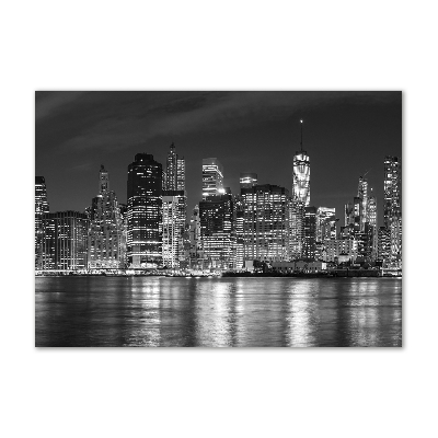 Quadro in vetro acrilico Manhattan di notte