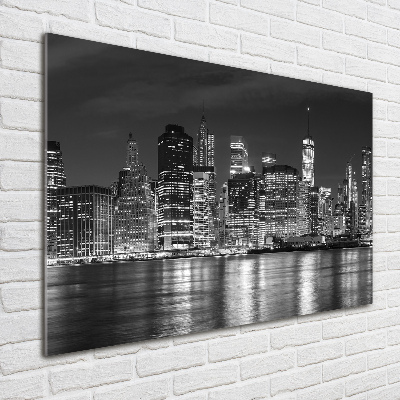 Quadro in vetro acrilico Manhattan di notte