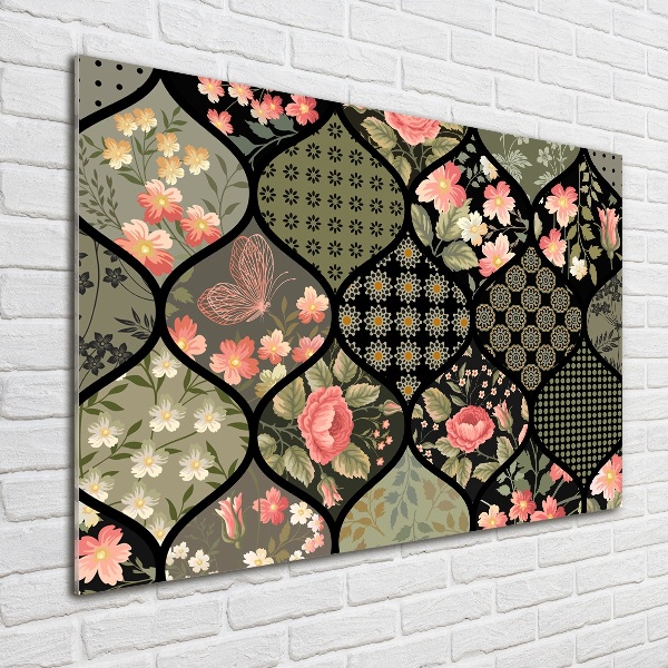 Quadro su vetro acrilico Motivo floreale