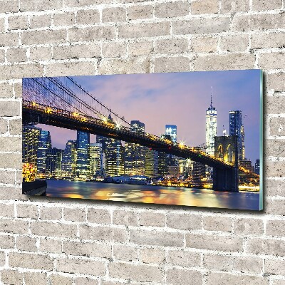 Quadro su vetro acrilico Ponte di Brooklyn