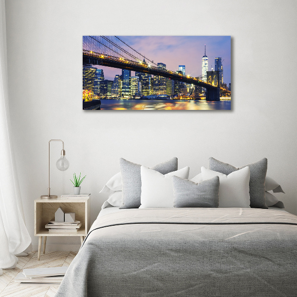 Quadro su vetro acrilico Ponte di Brooklyn