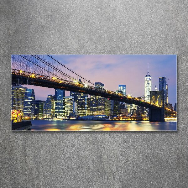 Quadro su vetro acrilico Ponte di Brooklyn