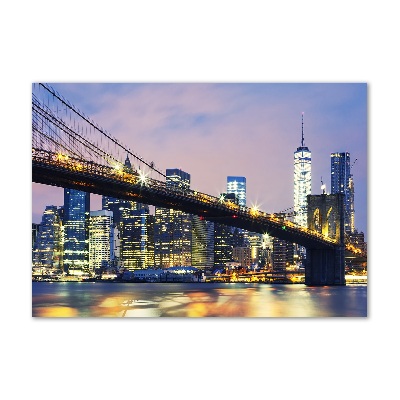 Quadro su vetro acrilico Ponte di Brooklyn