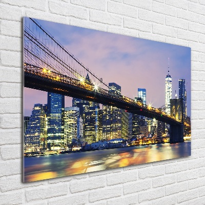 Quadro su vetro acrilico Ponte di Brooklyn