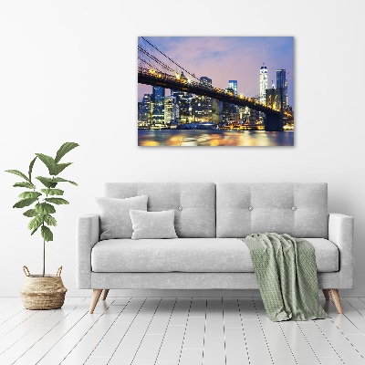 Quadro su vetro acrilico Ponte di Brooklyn