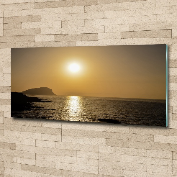 Quadro su vetro acrilico Mare al tramonto