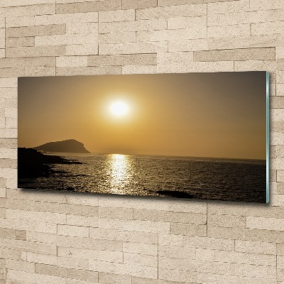 Quadro su vetro acrilico Mare al tramonto