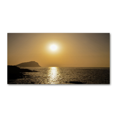Quadro su vetro acrilico Mare al tramonto
