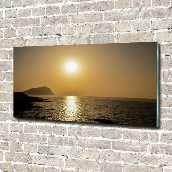 Quadro su vetro acrilico Mare al tramonto