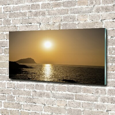 Quadro su vetro acrilico Mare al tramonto