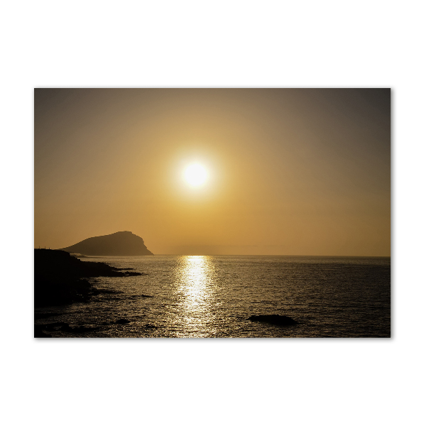 Quadro su vetro acrilico Mare al tramonto