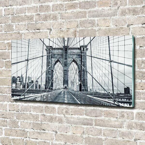Quadro vetro acrilico Ponte di Brooklyn