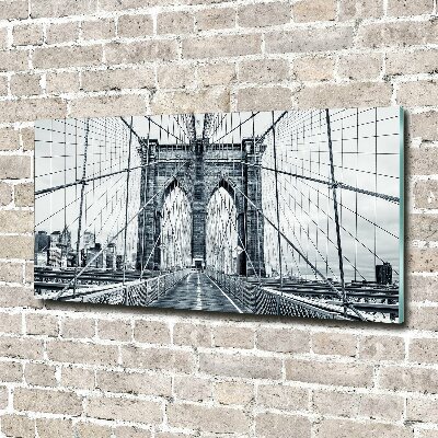 Quadro vetro acrilico Ponte di Brooklyn