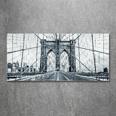 Quadro vetro acrilico Ponte di Brooklyn