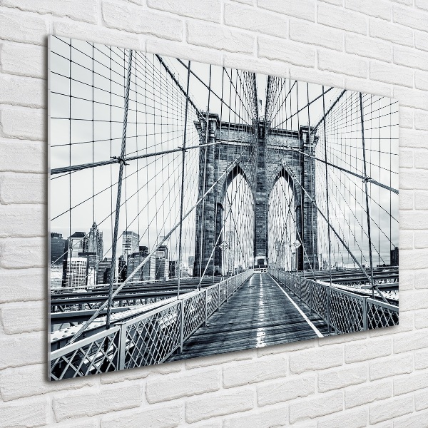 Quadro vetro acrilico Ponte di Brooklyn