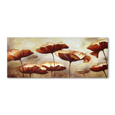 Quadro su vetro acrilico Papaveri