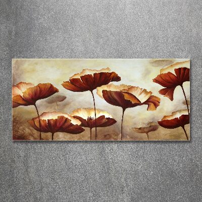 Quadro su vetro acrilico Papaveri