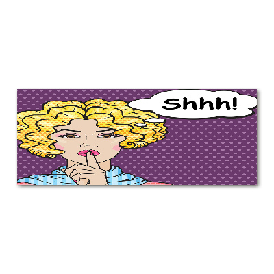 Quadro vetro acrilico Donna dei fumetti