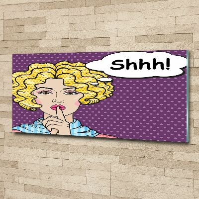 Quadro vetro acrilico Donna dei fumetti