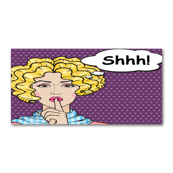 Quadro vetro acrilico Donna dei fumetti