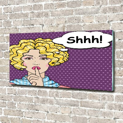 Quadro vetro acrilico Donna dei fumetti