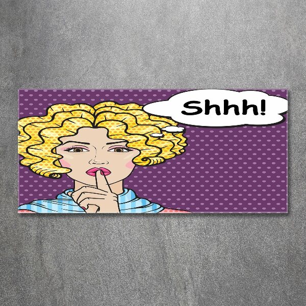 Quadro vetro acrilico Donna dei fumetti