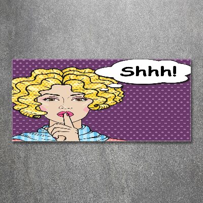 Quadro vetro acrilico Donna dei fumetti