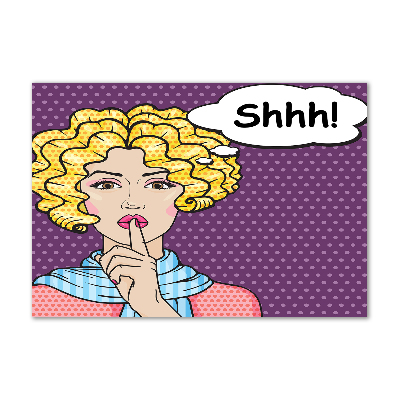 Quadro vetro acrilico Donna dei fumetti