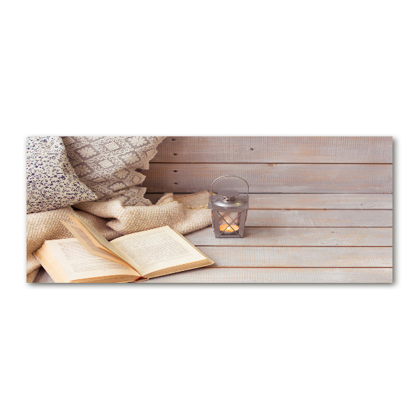 Quadro vetro acrilico Rilassarsi con un libro