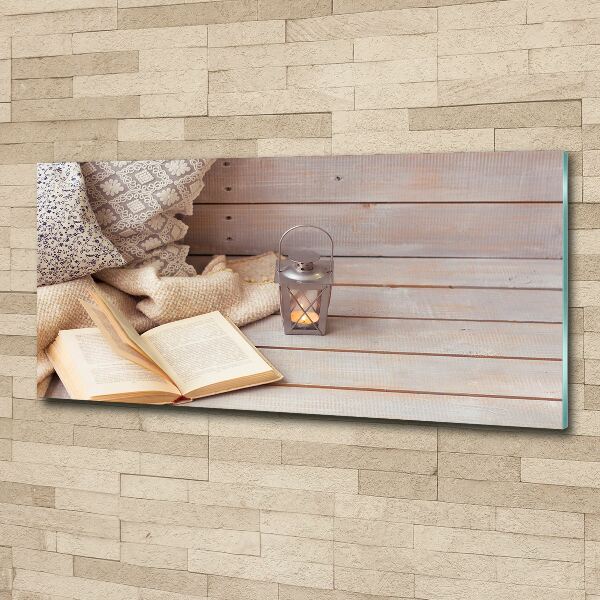 Quadro vetro acrilico Rilassarsi con un libro