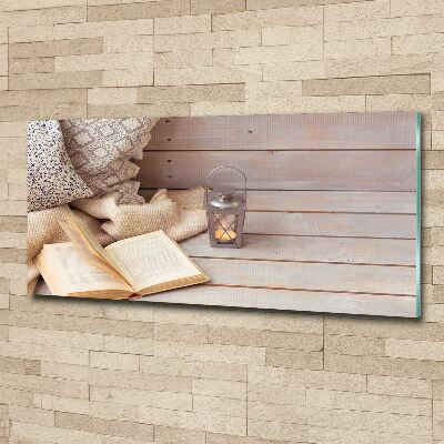 Quadro vetro acrilico Rilassarsi con un libro