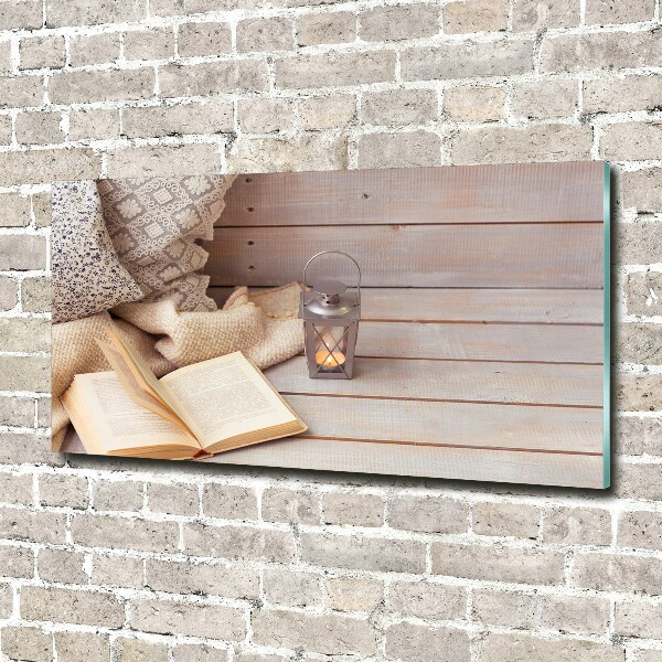 Quadro vetro acrilico Rilassarsi con un libro