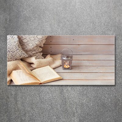 Quadro vetro acrilico Rilassarsi con un libro