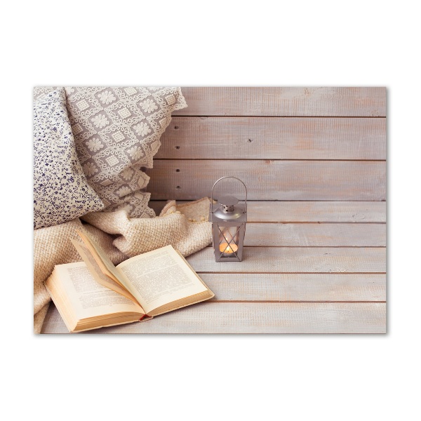 Quadro vetro acrilico Rilassarsi con un libro