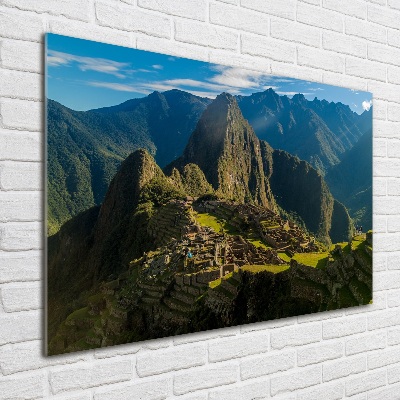 Quadro in vetro acrilico Rovine di Machu Picchu