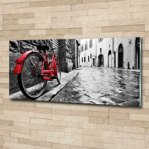 Quadro su vetro acrilico Bicicletta rossa