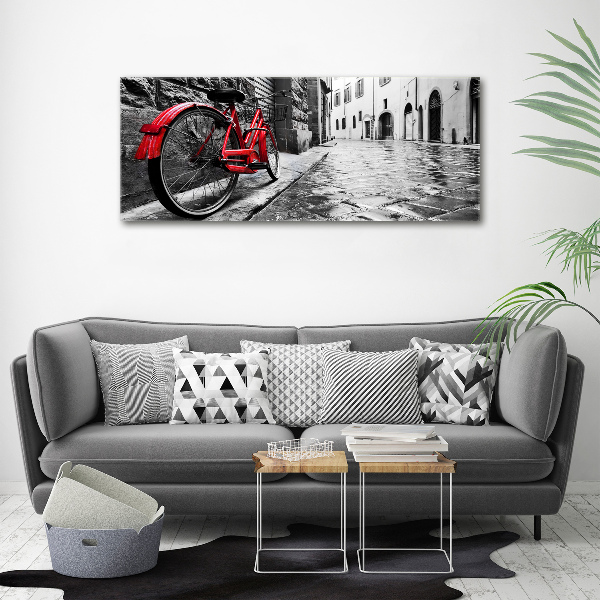 Quadro su vetro acrilico Bicicletta rossa
