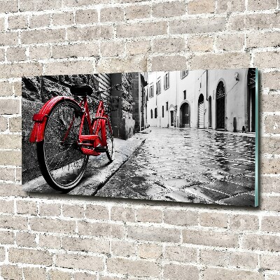 Quadro su vetro acrilico Bicicletta rossa
