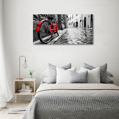 Quadro su vetro acrilico Bicicletta rossa