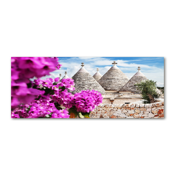 Quadro su vetro acrilico Case Trulli