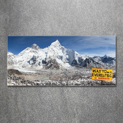 Quadro in vetro acrilico Monte Everest