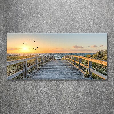 Quadro vetro acrilico Sentiero per la spiaggia