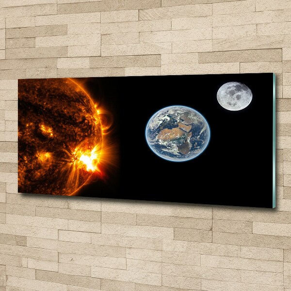 Quadro in vetro acrilico Sistema solare