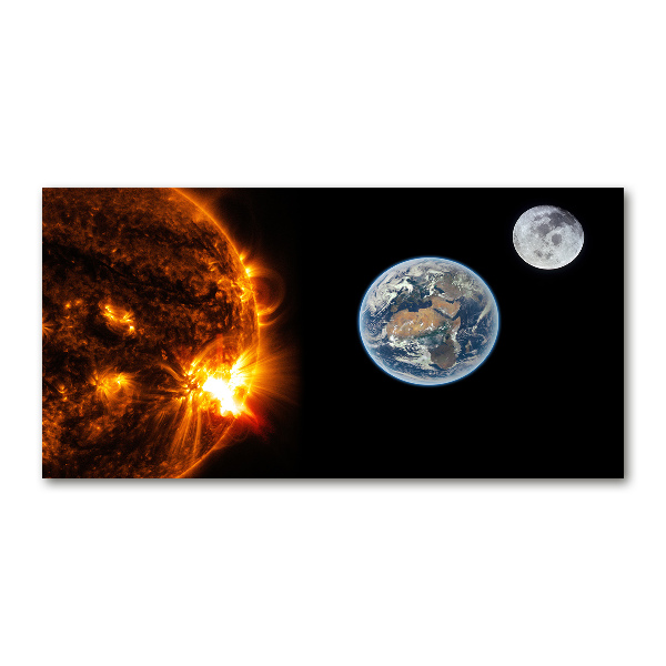 Quadro in vetro acrilico Sistema solare