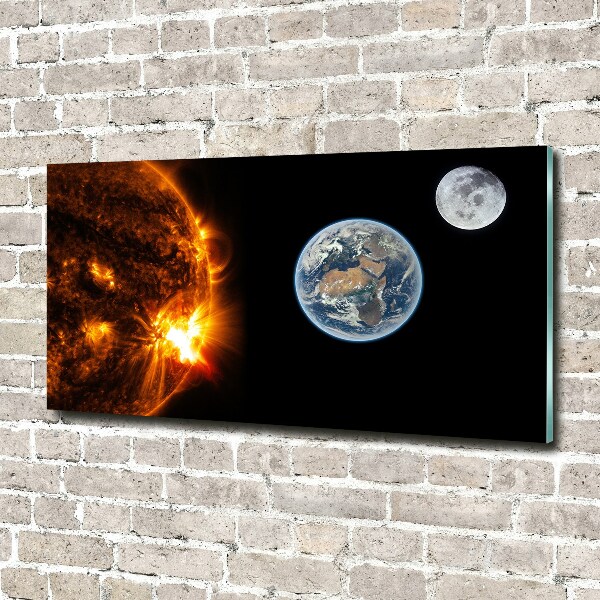 Quadro in vetro acrilico Sistema solare