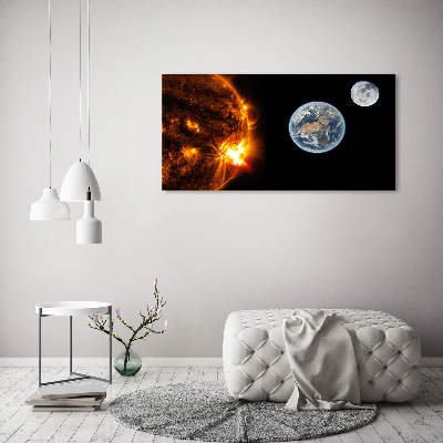 Quadro in vetro acrilico Sistema solare
