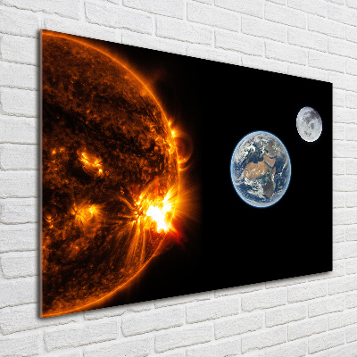 Quadro in vetro acrilico Sistema solare