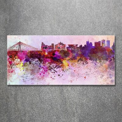 Quadro vetro acrilico Varsavia colorata
